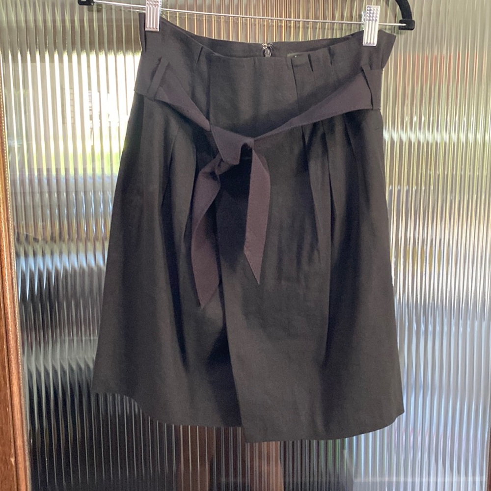 Ellie Tahari Belted Black Skirt